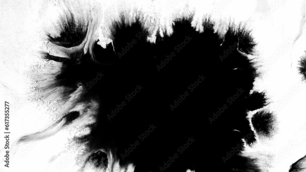 Ink Magic Unleashed: Captivating Transition of Beautiful Black and White Watercolor Drops Ink Magic Unleashed: Captivating Transition of Beautiful Black and White Watercolor Drops
