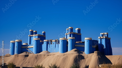 Beautiful Castle on the mountain and blue sky 