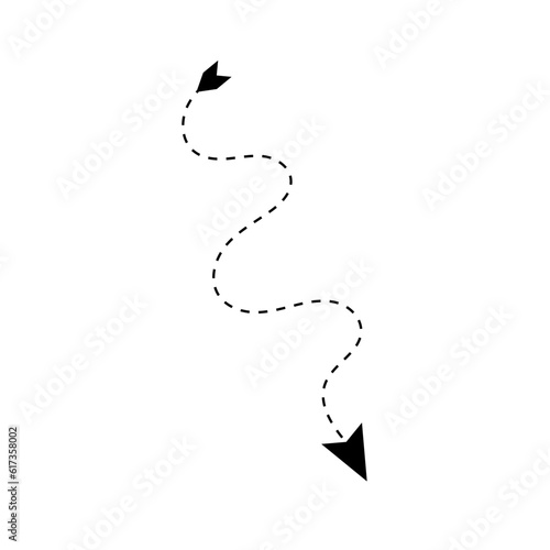 Abstract Arrow Dashed Line