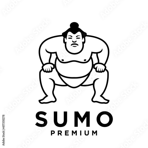 Sumo mascot logo icon design illustration