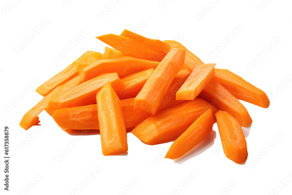 carrots. Transparent background. generative AI carrots. Transparent background. generative AI