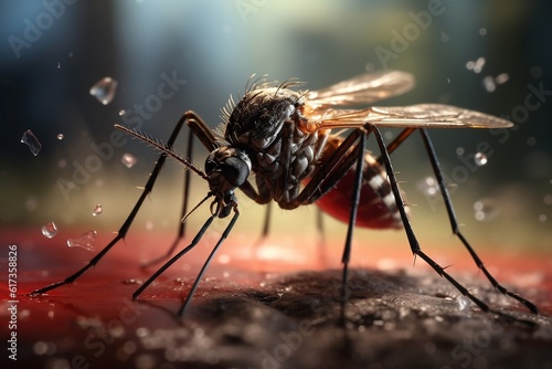 Mosquito-Borne Fever Trio Dengue Zika and Chikungunya by Aides Mosquito. Mosquito day.AI photo