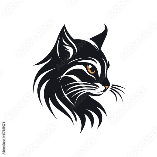 Cat logo, cat icon, cat head, vector