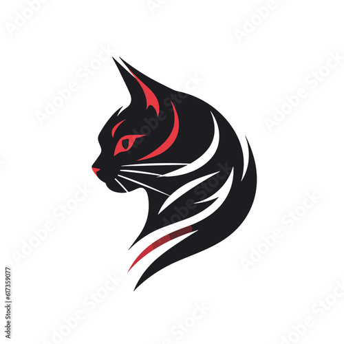 Cat logo, cat icon, cat head, vector