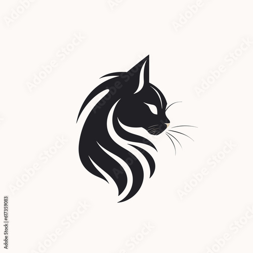 Cat logo, cat icon, cat head, vector