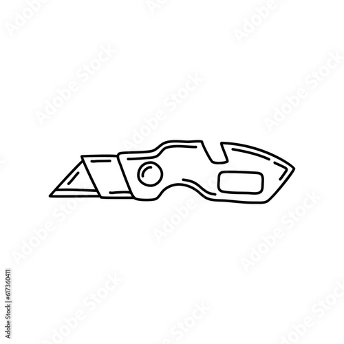 knife sketch. Construction tool vector illustration