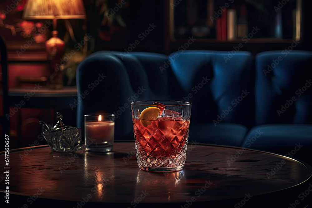Gorgeous photo of cocktail in luxury atmosphere bespoke cocktail