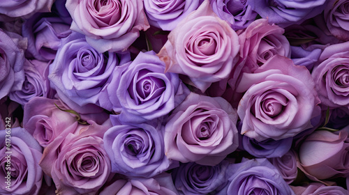 purple pastel roses romance sensual blossom - by generative ai