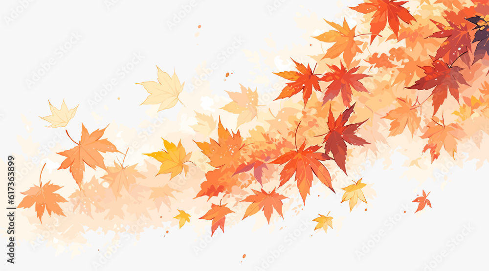 Autumn leaves background - obrazy, fototapety, plakaty 