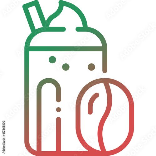 smoothie gradient line icon