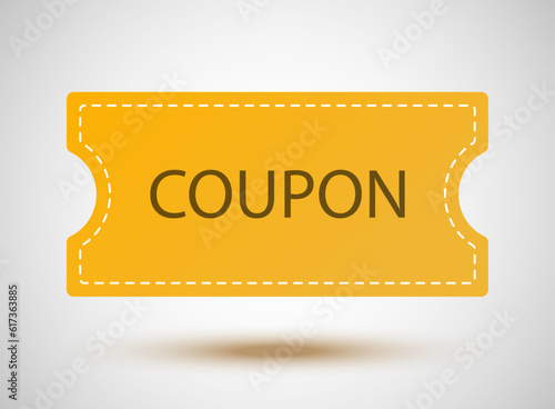 Gift coupon isolated