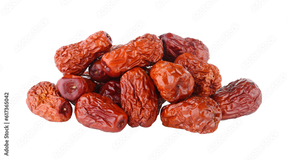 Dried red date or Chinese jujube on transparent png Dried red date or Chinese jujube on transparent png