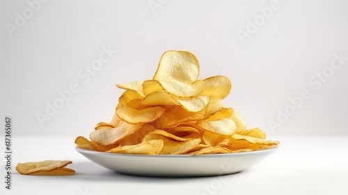 potato chips on a plate