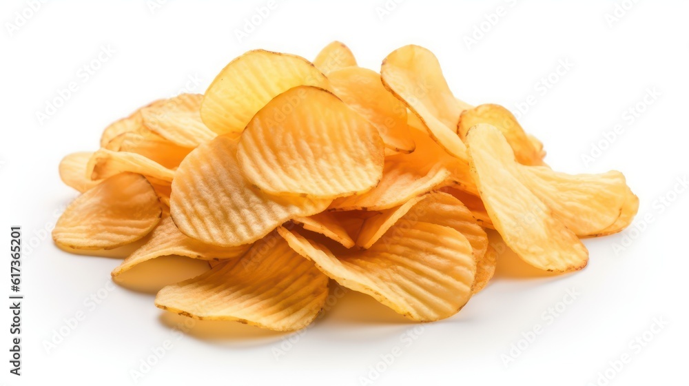 potato chips isolated on white background potato chips isolated on white background