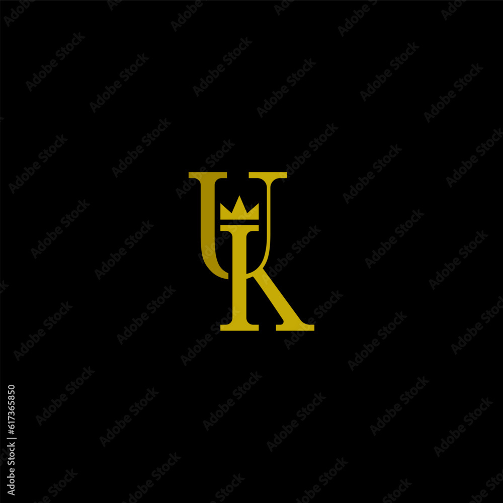 UK or KU initial letter logo design luxury UK or KU initial letter logo design luxury
