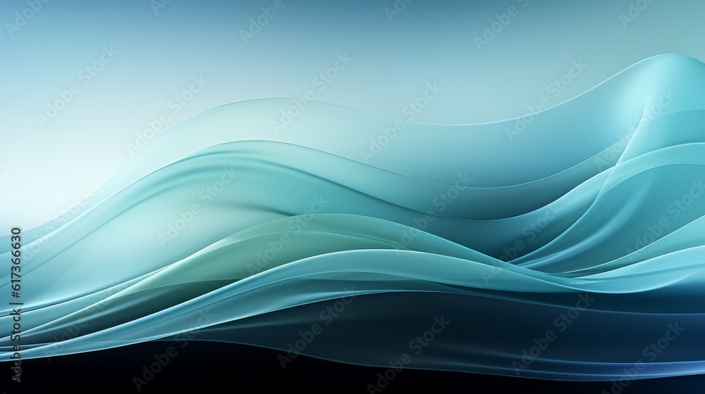 Abstract blue wavy with blurred light curved lines background, Generative AI Abstract blue wavy with blurred light curved lines background, Generative AI