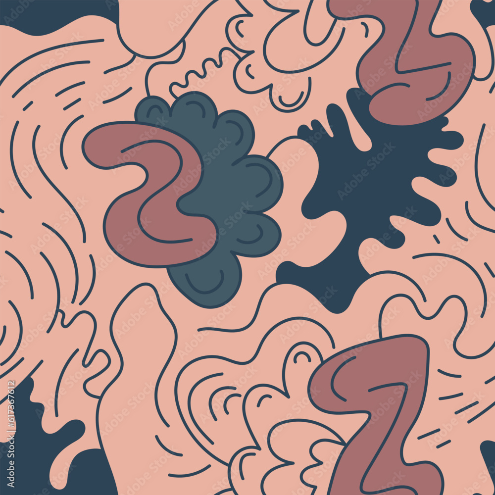 Abstract seamless colorful surreal artwotk with wave pattern Abstract seamless colorful surreal artwotk with wave pattern