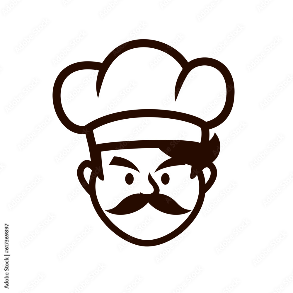 Chef restaurant mascot logo icon design Chef restaurant mascot logo icon design
