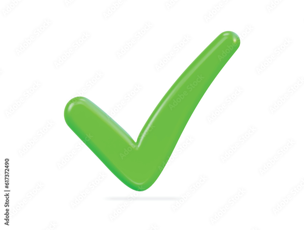 check mark 3d icon vector illustration check mark 3d icon vector illustration