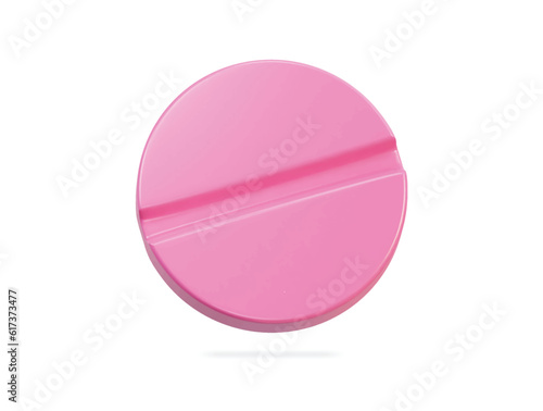 medical Pills drug flying 3d icon vector illustration