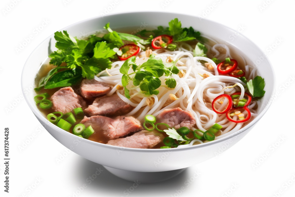 broth food noodle white bowl traditional soup asian dish meal background. Generative AI. broth food noodle white bowl traditional soup asian dish meal background. Generative AI.