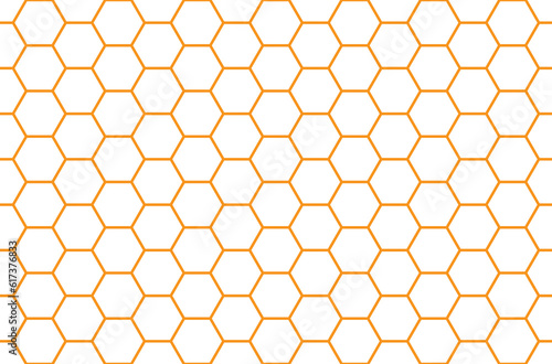 seamless pattern with orange honeycomb, png isolated on transparent background.