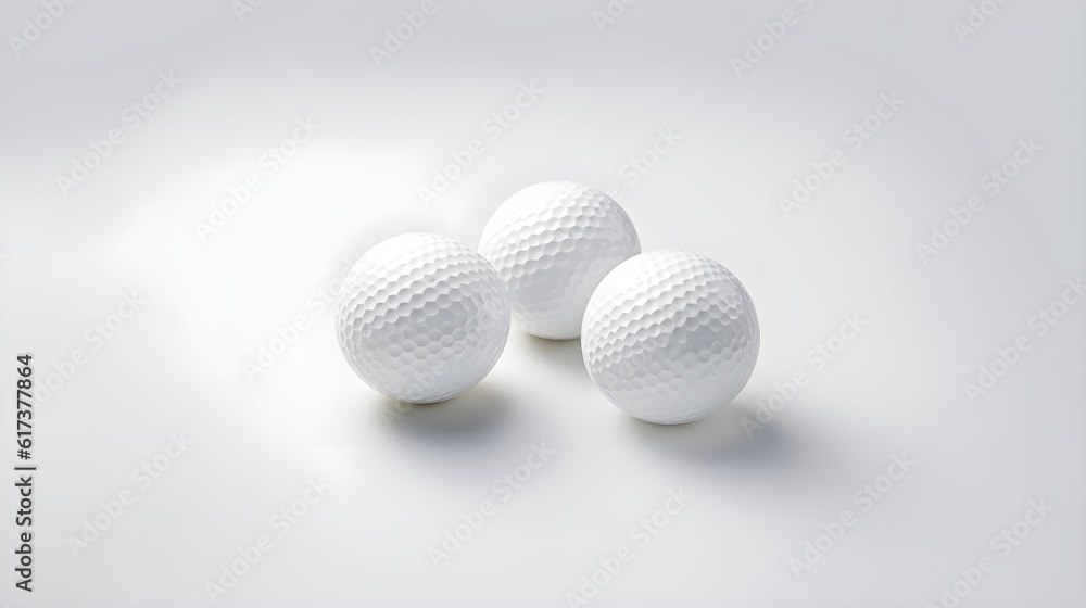 white golf balls isolated on white background white golf balls isolated on white background