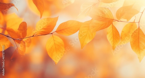 Fall Autumn Background. Illustration AI Generative.