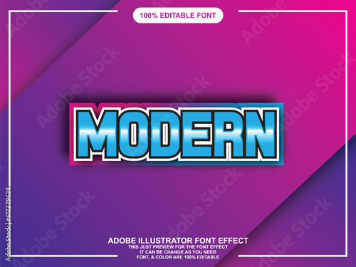 modern bold editable font text effect, text graphic style