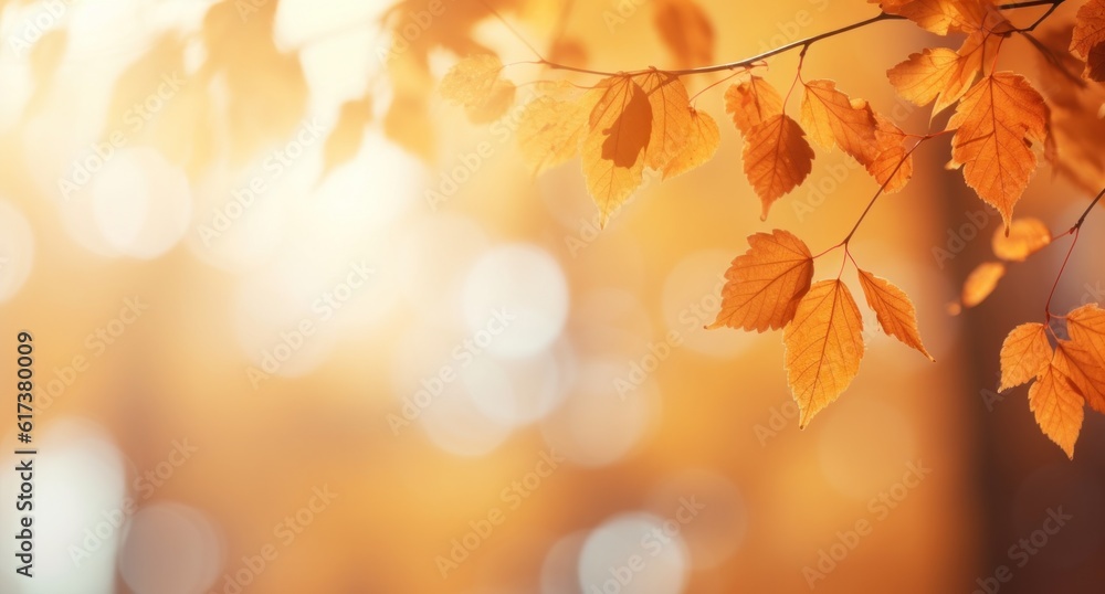 Fototapeta premium Fall Autumn Background. Illustration AI Generative.