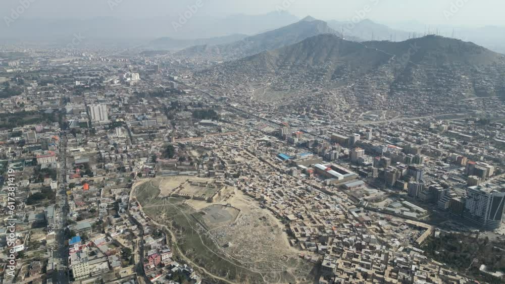 aerial view of the Afghan city. aerial view of the Afghan city.