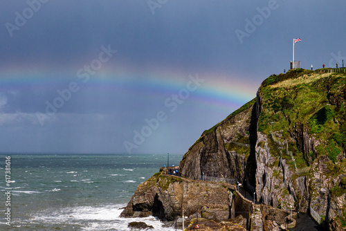 Rainbow over the sea, North Devon September 2020