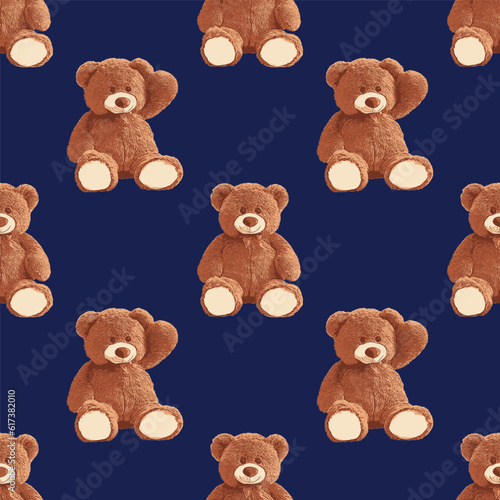 SEAMLESS TEDDY BEAR PATTERN 045