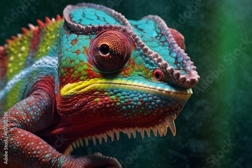 Colour chameleon portrait