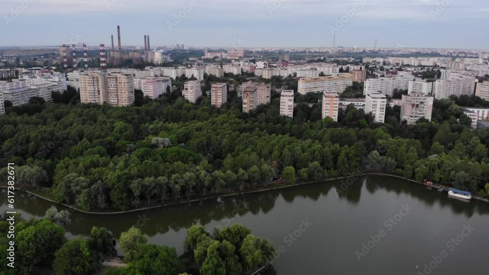 Public Park Titan, Bucharest, Romania. View from the drone Public Park Titan, Bucharest, Romania. View from the drone