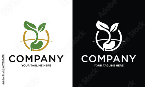 Plant Seed Logo Concept Template Vector