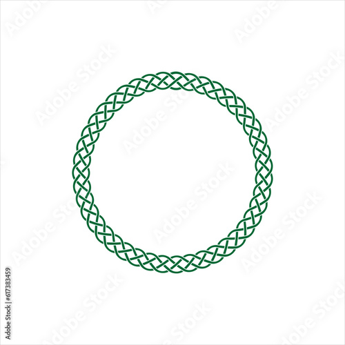 Linear border abstract circle knot Band celtic scotland vector 