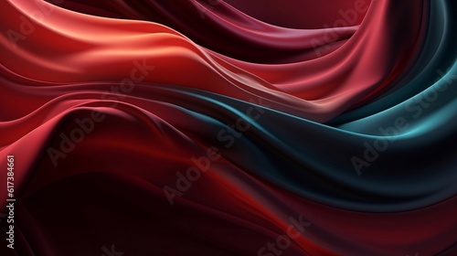 red silk background, generative AI 