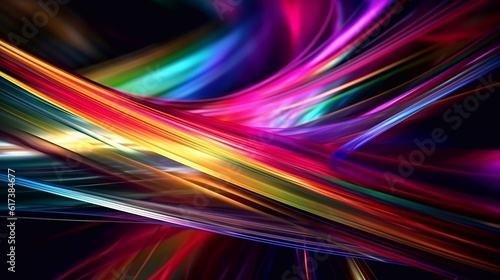 abstract colorful background with lines, generative AI 