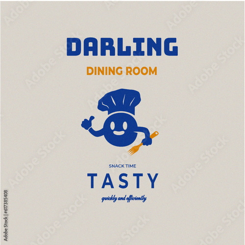 Retro character logo