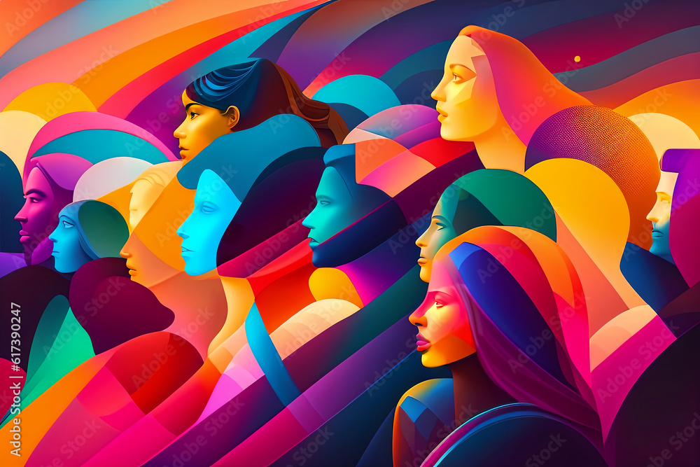 © Rysak - Chromatic Congregation: Modern Crowd at Golden Hour