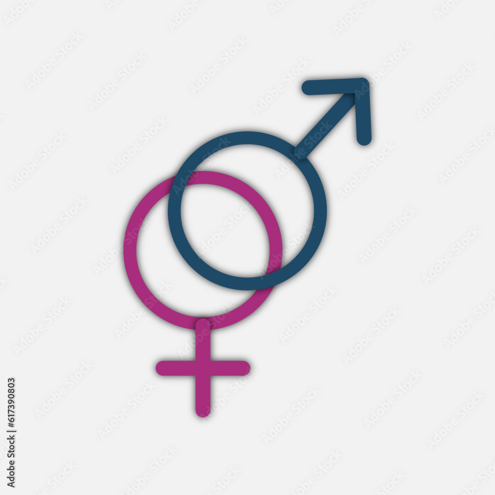 Gender symbol of hetero. Sexual orientation. Vector illustration Gender symbol of hetero. Sexual orientation. Vector illustration