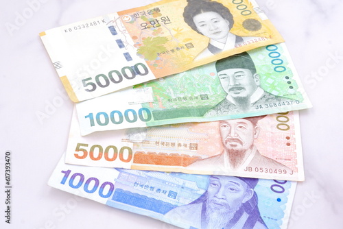 韓国の通貨、ウォンKRWの紙幣