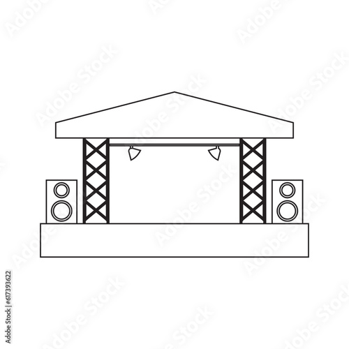 music festival stage icon