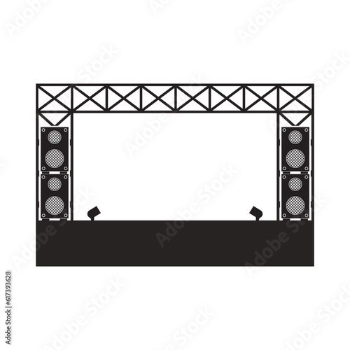 music festival stage icon