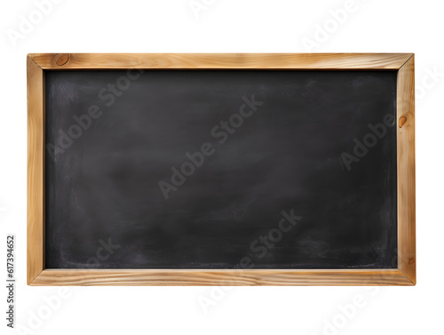 A school black board with an Elegant Wooden Frame for Interactive Teaching. Generative AI