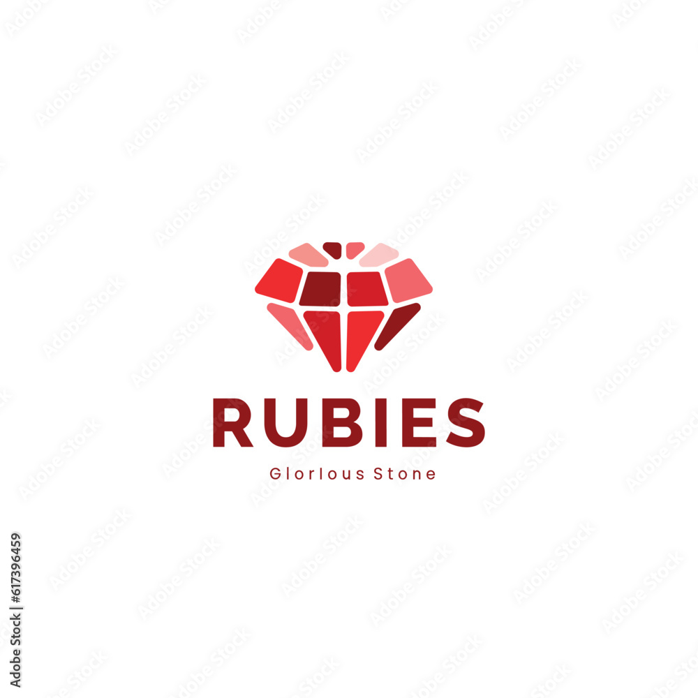 ruby stone for jewelery shop logo vector icon illustration ruby stone for jewelery shop logo vector icon illustration