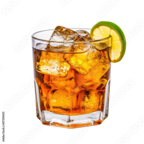 Slika na platnu Rum drink isolated on white png.