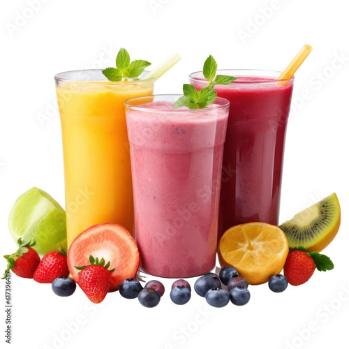 Leinwand Poster Smoothies drink  isolated on white png.