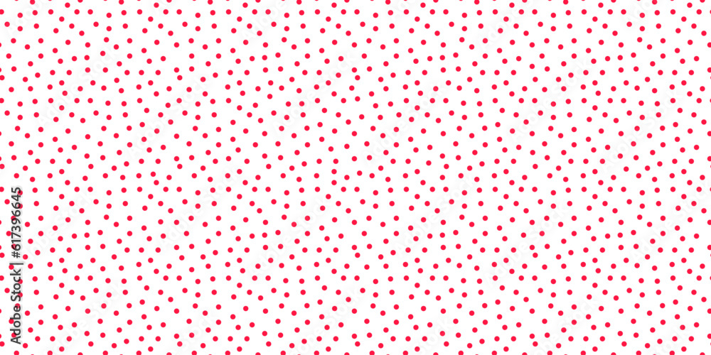 random dots texture. small polka dot seamless pattern background. red and white dots